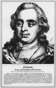 Ferdinand, Duque de Brunswick-Wolfenbuttel (gravura) de German School