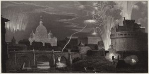 Fogos de artifício em Roma, Itália de German School