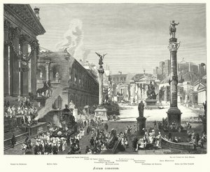 Forum Romanum, Roma antiga (gravura) de German School
