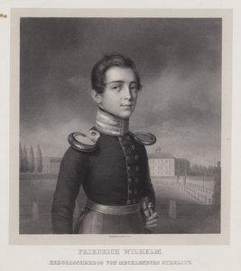 Frederick William, Grão-Duque Hereditário de Mecklenburg-Strelitz (Litho) de German School