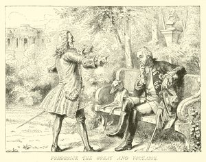 Frederico o Grande e Voltaire de German School