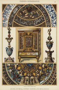Renascença Francesa, Esmalte sobre Metal, Pintura de Olaria e Metal-Mosaico (cor litho) de German School