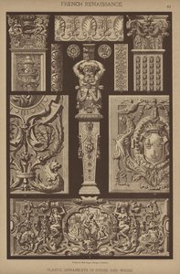 Renascença Francesa, Ornamentos Plásticos em Pedra e Madeira (cor litho) de German School