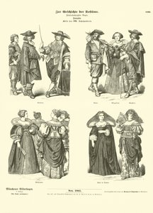 Trajes franceses, meados do século 17