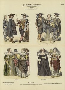 Trajes franceses, meados do século 17