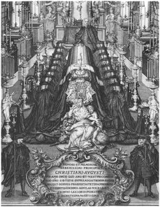 Funeral de um príncipe da Saxônia, início do século XVIII de German School