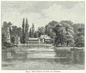 Design de jardim: Petit Trianon, Versalhes, França (gravura) de German School