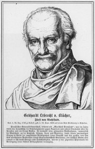 Gebhardt Lebrecht von Blucher, Príncipe de Wahlstadt (gravura) de German School