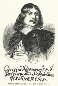 Georg Neumark, poeta e compositor alemão de hinos (gravura) de German School
