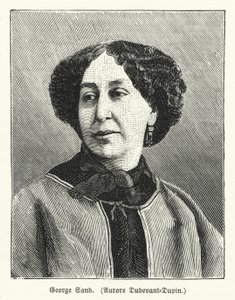 George Sand, romancista francês (litho) de German School