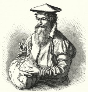 Gerardus Mercator, geógrafo e cartógrafo flamengo (gravura) de German School