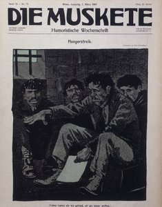 Revista alemã de comédia Die Muskete publicada em 1907. de German School