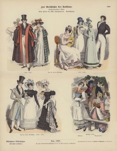 Fatos alemães, primeira metade do século XIX (gravura colorida) de German School