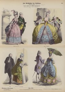 Fatos alemães, segunda metade do século XVIII (gravura colorida) de German School