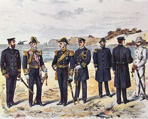 Uniformes navais alemães, final do século XIX de German School