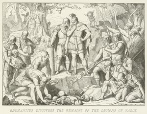 Germanicus descobre os restos das legiões de Varus de German School