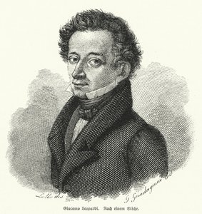 Giacomo Leopardi, filósofo italiano, poeta e filólogo de German School