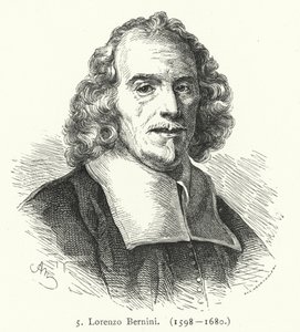 Gian Lorenzo Bernini, escultor e arquitecto barroco italiano (gravura) de German School