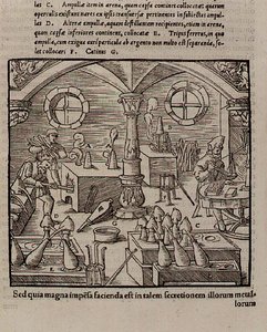 Fabricação de vidro, a partir de um Livro de Ofícios de German School