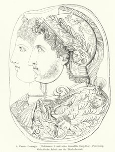 Gonzaga Cameo, gema gravada em grego antigo (gravura) de German School