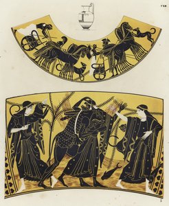Pintura em vaso grego (cor litho) de German School