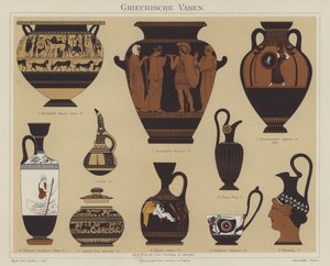 Vasos gregos (cor litho) de German School