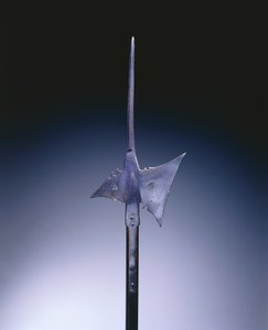 Alabarda, c.1550 (aço e madeira) de German School