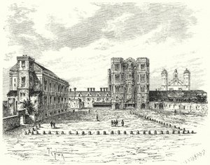 Hampton Court Palace, Richmond upon Thames (gravura) de German School