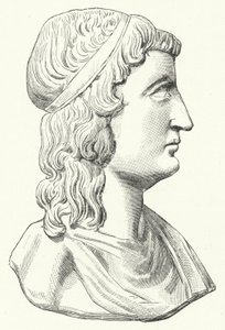 Chefe do filósofo romano Apuleius (gravura) de German School
