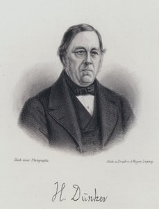 Heinrich Duentzer, filólogo e historiador literário alemão (gravura) de German School