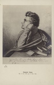 Heinrich Heine (1797-1856), poeta alemão (litografia) de German School
