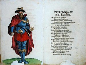 Heriwon, Rei dos Alemães do Meio, de "A Origem dos Doze Antigos Reis e Príncipes da Nação Alemã". de German School