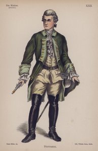 Hermann, de Die Rauber (Os Assaltantes) de Friedrich Schiller (cor litho) de German School