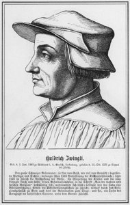 Huldrich Zwingli (gravura) de German School