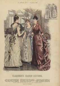 Ilustração para Illustrirte Frauen-Zeitung (cor litho) de German School