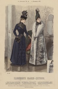 Ilustração para Illustrirte Frauen-Zeitung (cor litho) de German School