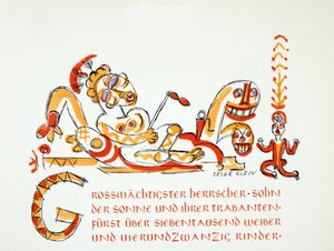 Ilustração de Styl, pub.1922 (gravura em pochoir) de German School