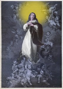 Imaculada Conceição, cerca de 1900 (gravura) de German School
