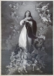 Imaculada Conceição, cerca de 1900 (gravura) de German School