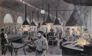 Cais imperial em Kiel, Alemanha, c.1900 de German School
