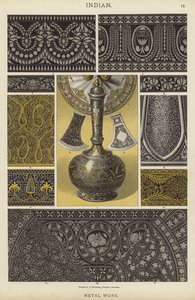 Indiano, Metal Work (cor litho) de German School