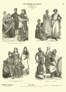 Trajes indianos, final do século XIX de German School