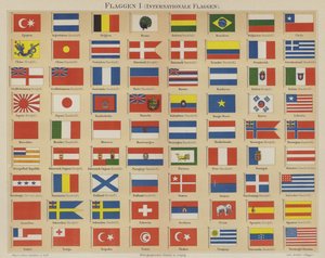 Bandeiras internacionais (cor litho) de German School