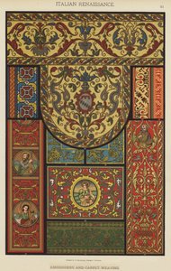 Renascença Italiana, Bordados e Tecelagem de Tapetes (cor litho) de German School