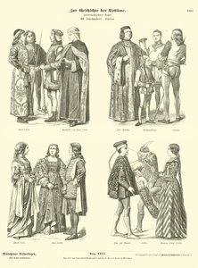 Trajes italianos do século XV de German School