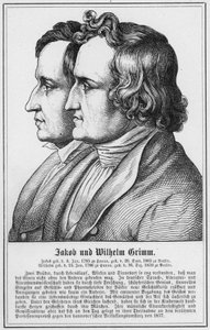 Jacob e Wilhelm Grimm (gravura) de German School