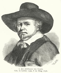 Jan van Goyen, pintor da Idade de Ouro holandesa (gravura) de German School