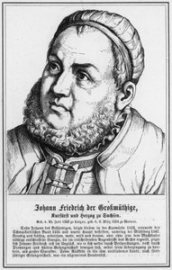 John Frederick, o Crokmuth, Eleitor e Duque da Saxônia (gravura) de German School