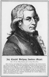 John Chrysostom Wolfgang Amadeus Mozart (gravura) de German School