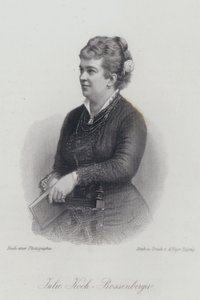 Julie Koch-Bossenberger, cantora e atriz de ópera alemã (gravura) de German School